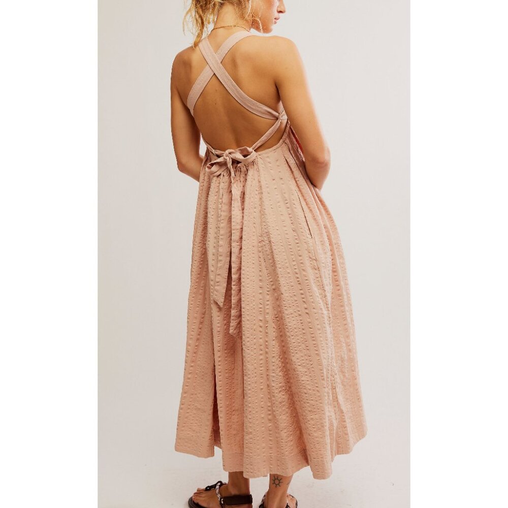 Free People Blush Pink Midi Sundress - Picture 3 of 6